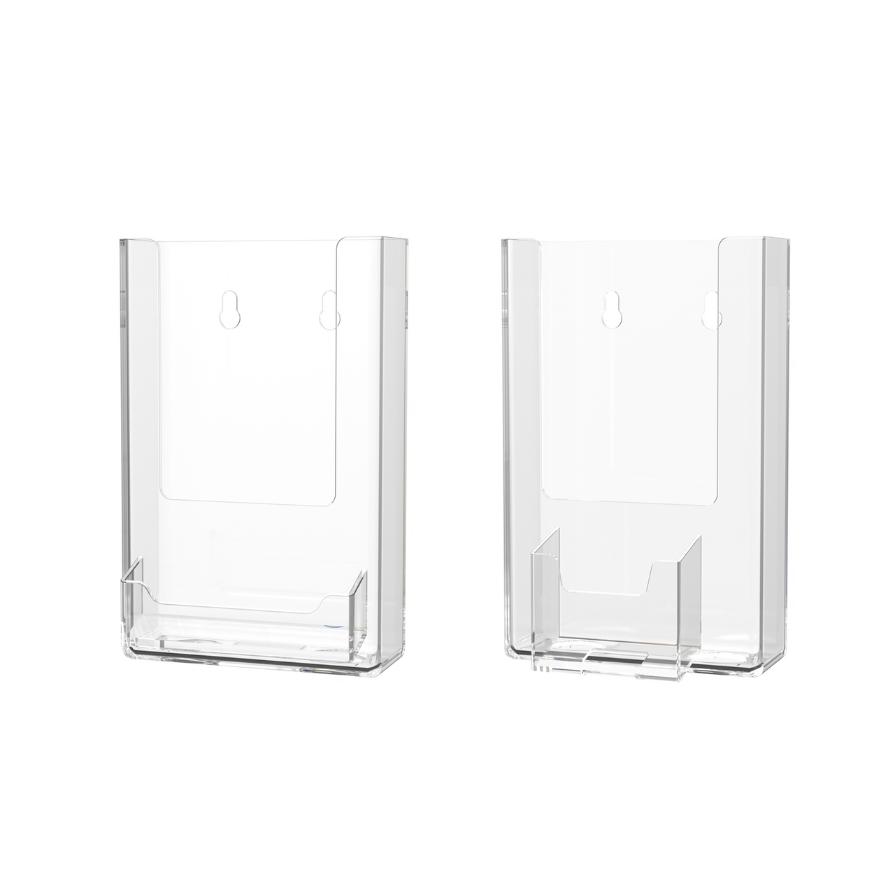 4"W Trifold Brochure Holder Display with Business Card Pocket