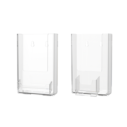 4"W Trifold Brochure Holder Display with Business Card Pocket