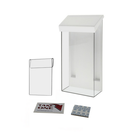 4"W x 9"H Outdoor Window Hook Brochure Holder Trifold Box