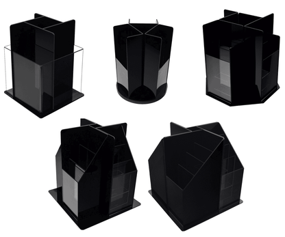 Rotating Trifold Holder for 4"W Brochures Multi Pocket Display