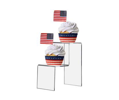 2 Tier Pedestal Retail Display Shelf Multi Stair Riser