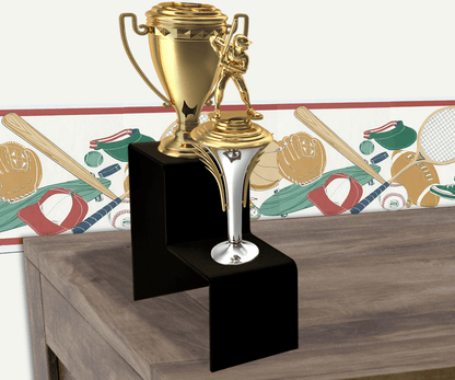 2 Tier Pedestal Retail Display Shelf Multi Stair Riser