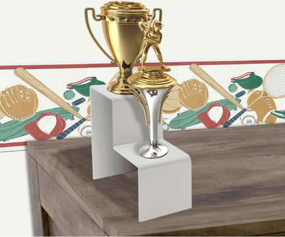 2 Tier Pedestal Retail Display Shelf Multi Stair Riser