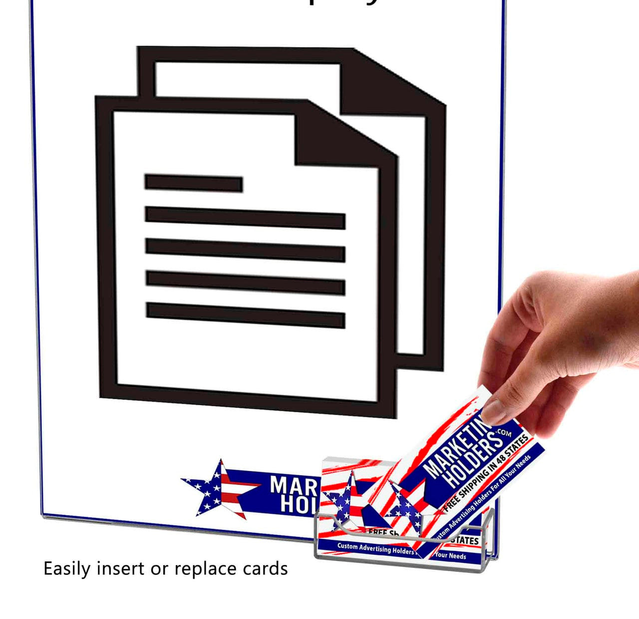 Sign Holder 11"W x 14"H Display Sleeve with Business Card Pocket