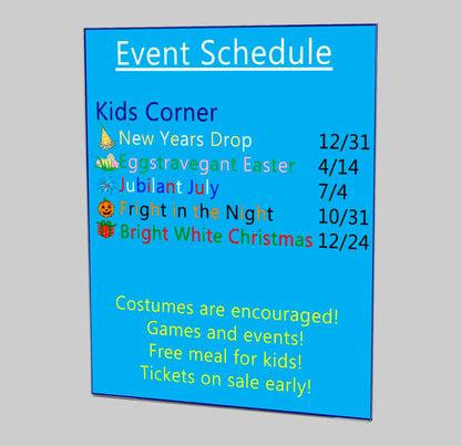 11"W x 14"H Wall Sign Holder with Double Sided Tape