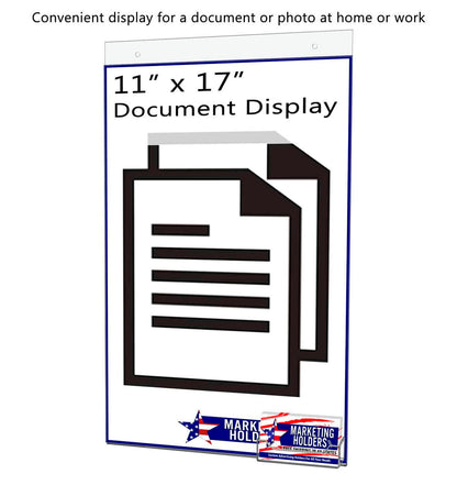 11"W x 17"H Wall Sign Holder with Business Card Pocket and Hardware