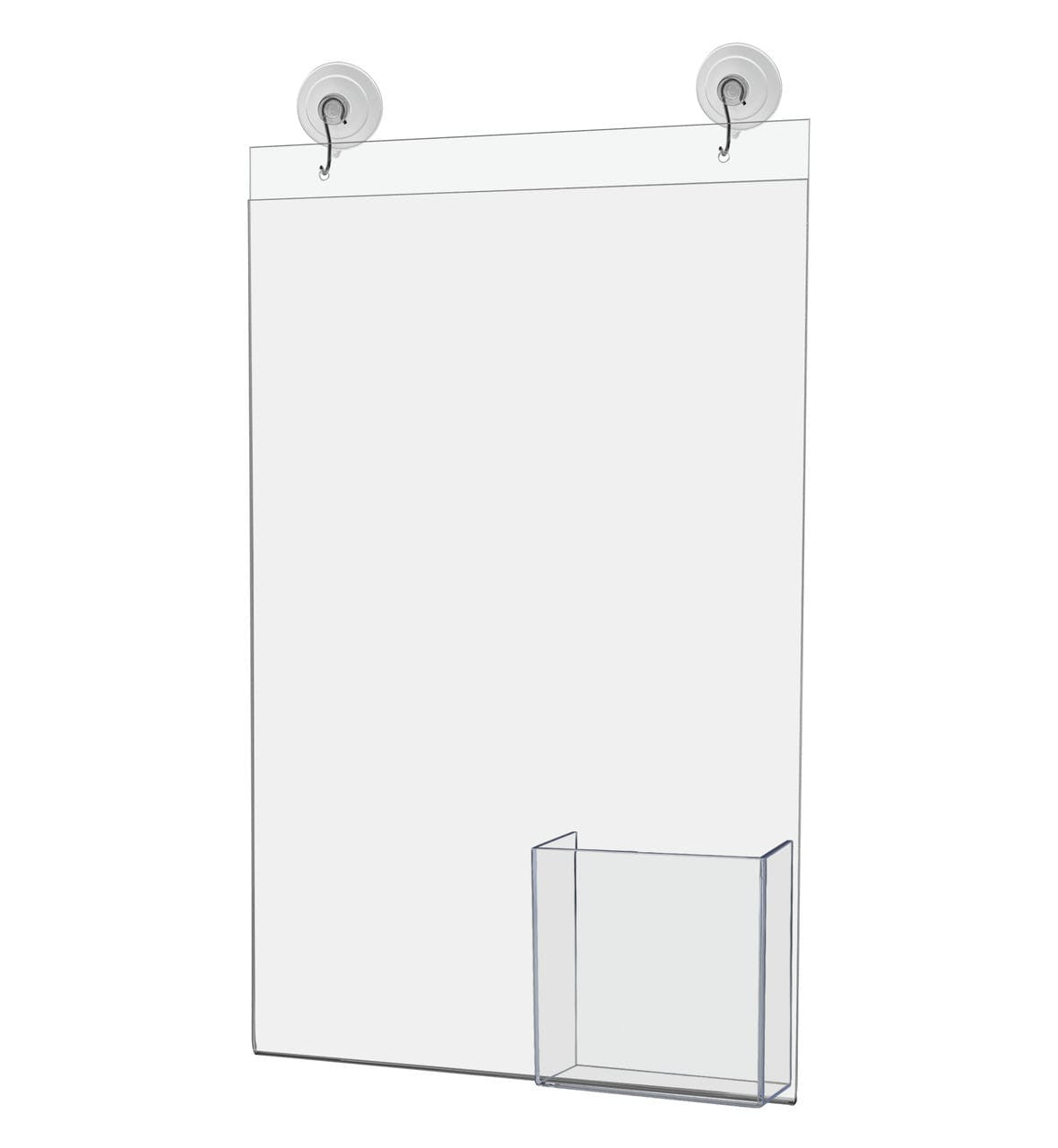 11"W x 17"H Sign Frame with Brochure Pocket and Suction Cups
