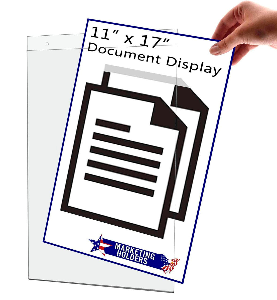 11"W x 17"H Wall Sign Holder with Hanging Hardware