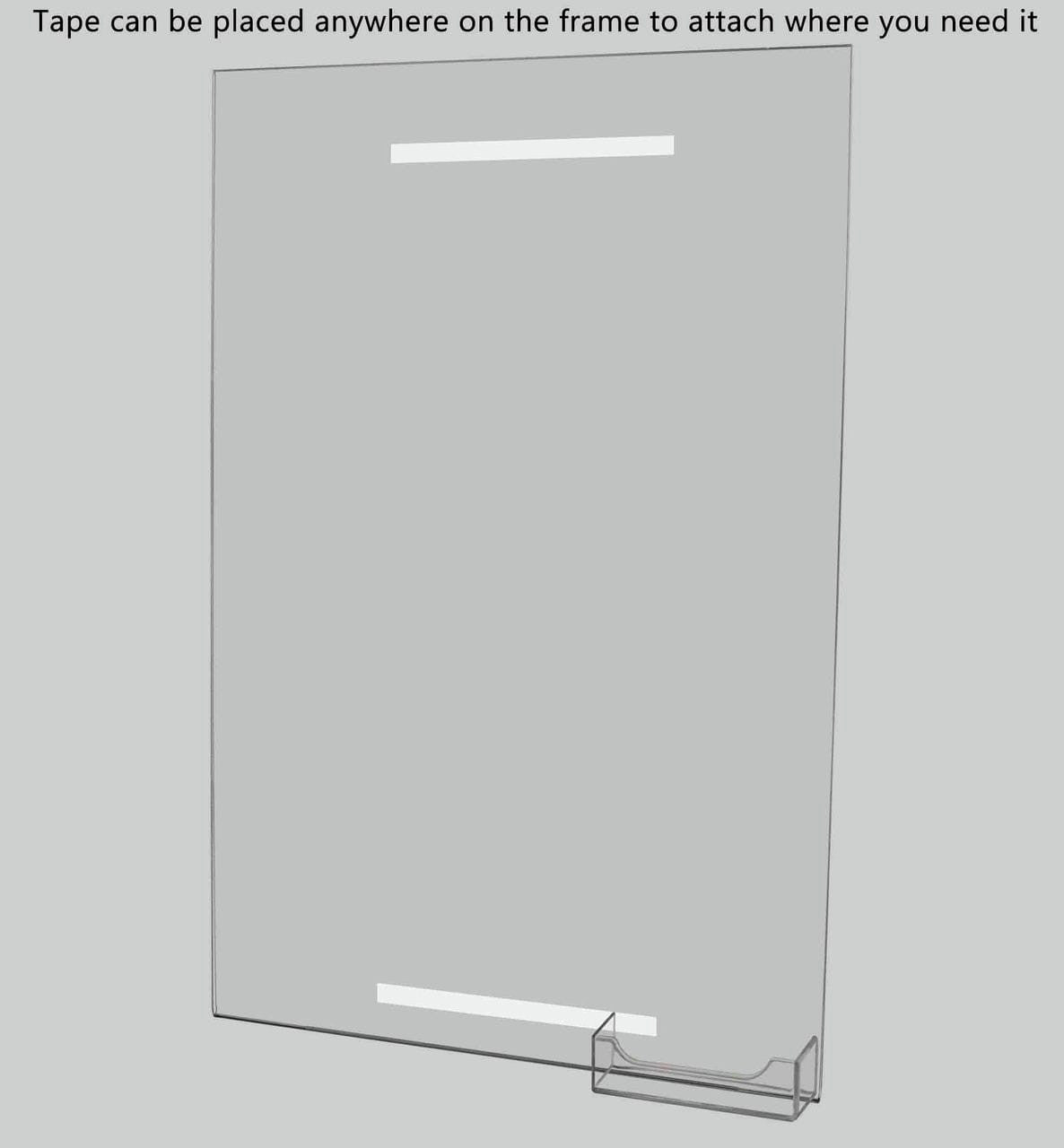 11"W x 17"H Wall Sign Holder with Business Card Pocket and Tape