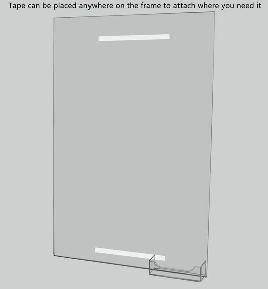 11"W x 17"H Wall Sign Holder with Business Card Pocket and Tape