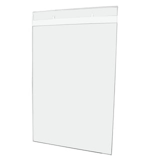 Sign Display Sleeve 11"W x 17"H Poster Holder with Notched Back