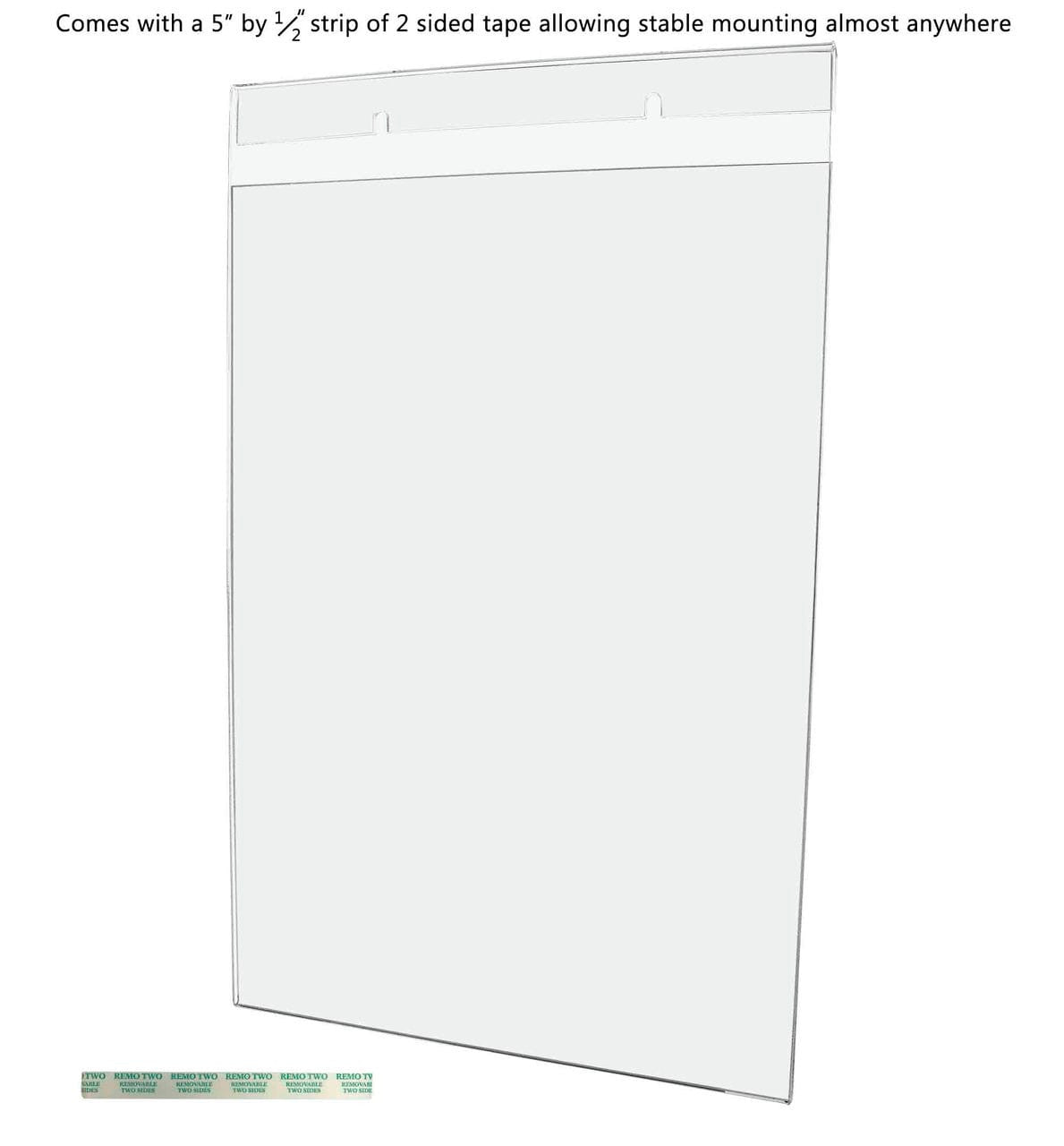 Sign Display Sleeve 11"W x 17"H Poster Holder with Notched Back