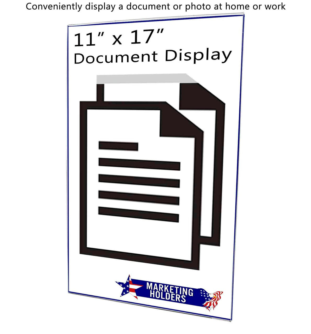 Sign Display Sleeve 11"W x 17"H Poster Holder with Notched Back