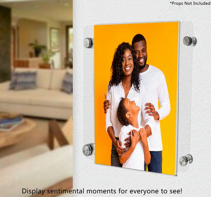 11"W x 17"H Sign Holder with Standoffs Photo Literature