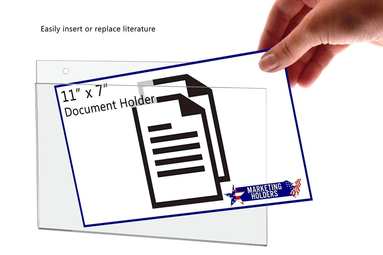 11"W x 7"H Wall Sign Holder with Hanging Hardware