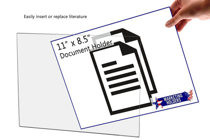 11"W x 8.5"H Wall Sign Holder with Double Sided Tape