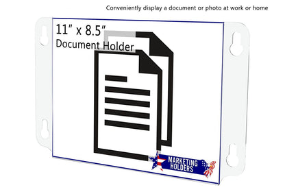 11"W x 8.5"H Window Sign Holder Double Sided with Suction Cups