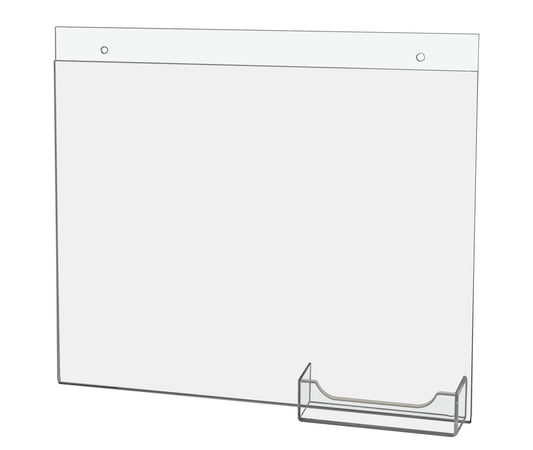 11"W x 8.5"H Wall Sign Holder with Business Card Pocket and Hardware