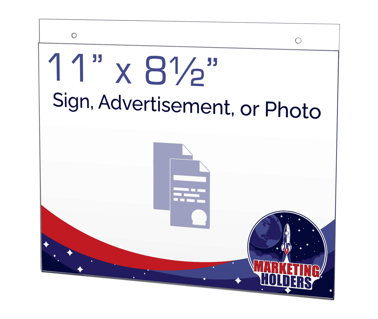 11"W x 8.5"H Wall Sign Holder with Hanging Hardware