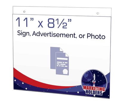 11"W x 8.5"H Wall Sign Holder with Hanging Hardware