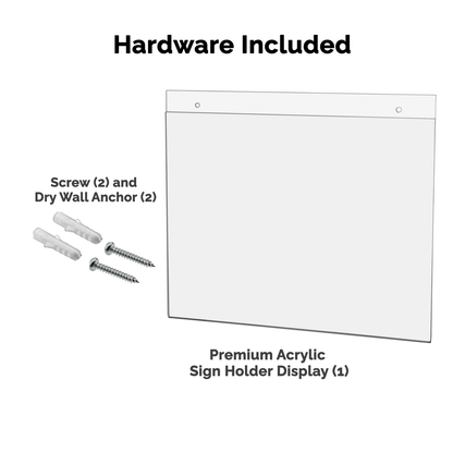11"W x 8.5"H Wall Sign Holder with Hanging Hardware