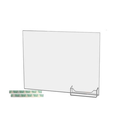 11"W x 8.5"H Wall Sign Holder with Business Card Pocket and Tape