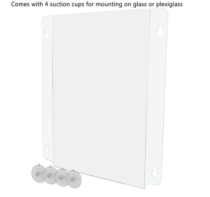 12"W x 18"H Window Sign Holder Double Sided with Suction Cups