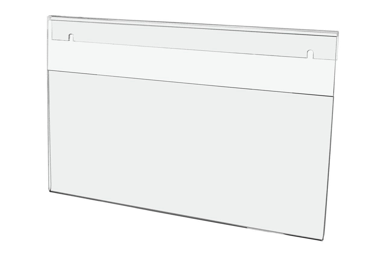 Sign Holder 14"W x 8.5"H Large Display Sleeve with Notched Back