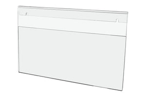 Sign Holder 14"W x 8.5"H Large Display Sleeve with Notched Back