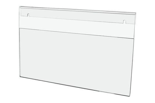 Sign Holder 14"W x 8.5"H Large Display Sleeve with Notched Back