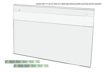 Sign Holder 14"W x 8.5"H Large Display Sleeve with Notched Back