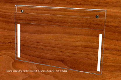 Sign Holder 14"W x 8.5"H Large Display Sleeve with Notched Back