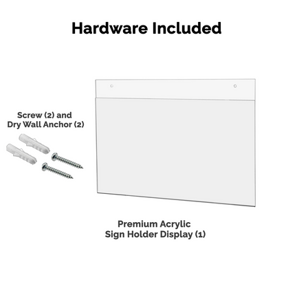 14"W x 8.5"H Wall Sign Holder with Hanging Hardware