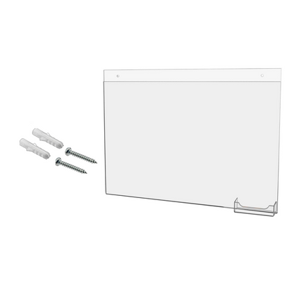 17"W x 11"H Wall Sign Holder with Business Card Pocket and Hardware