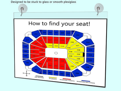 17"W x 11"H Window Mount Sign Holder Suction Cup with Hooks