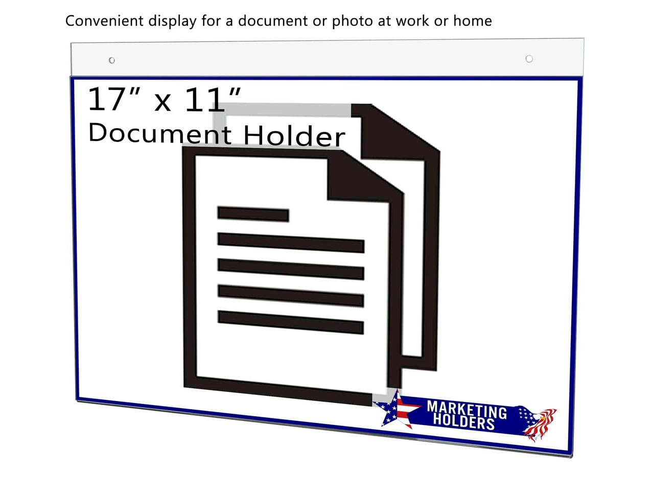 17"W x 11"H Wall Sign Holder with Hanging Hardware