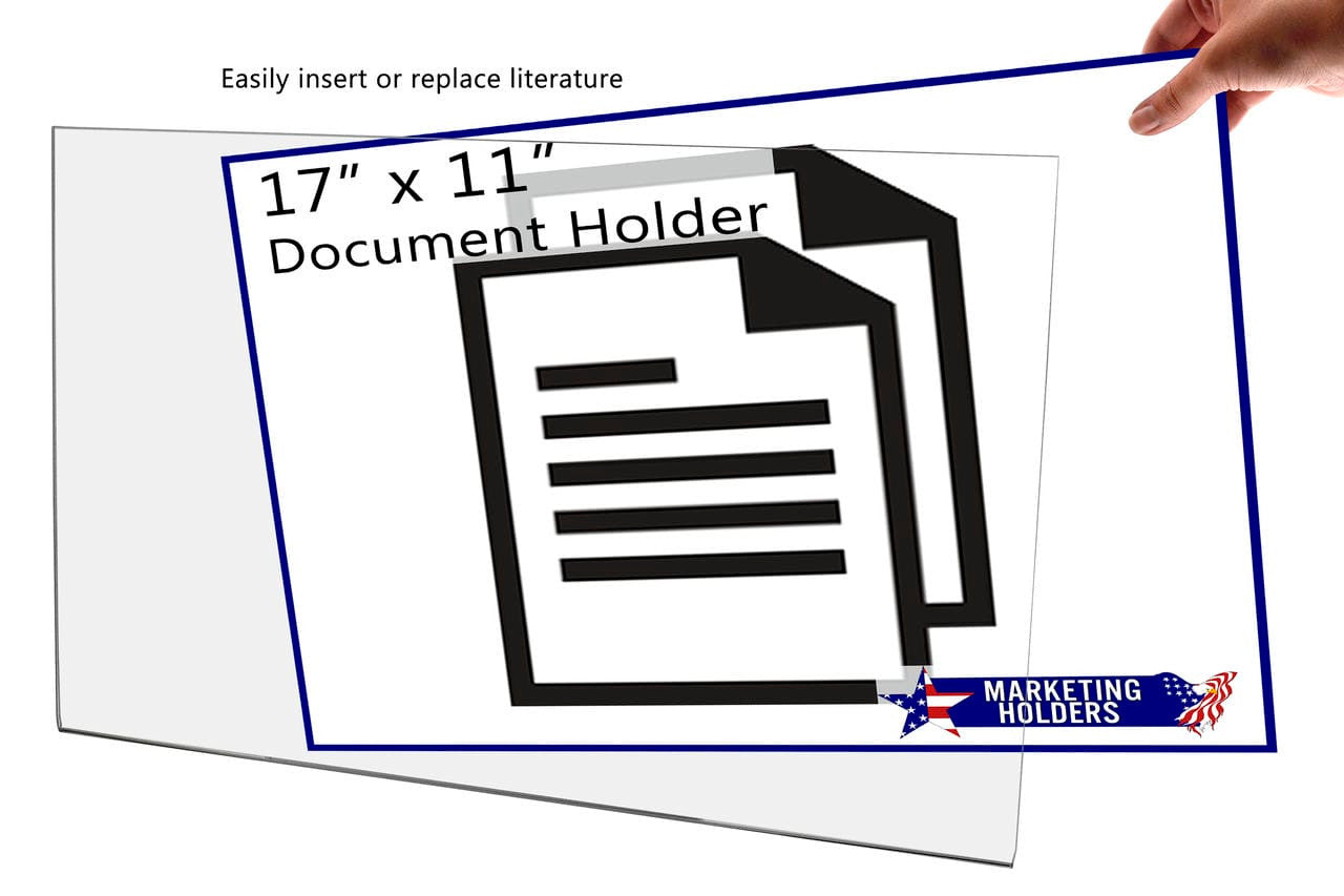 17"W x 11"H Wall Sign Holder with Double Sided Tape