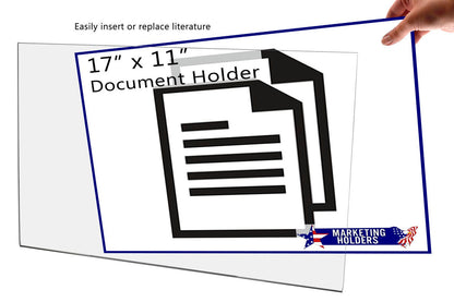 17"W x 11"H Wall Sign Holder with Double Sided Tape