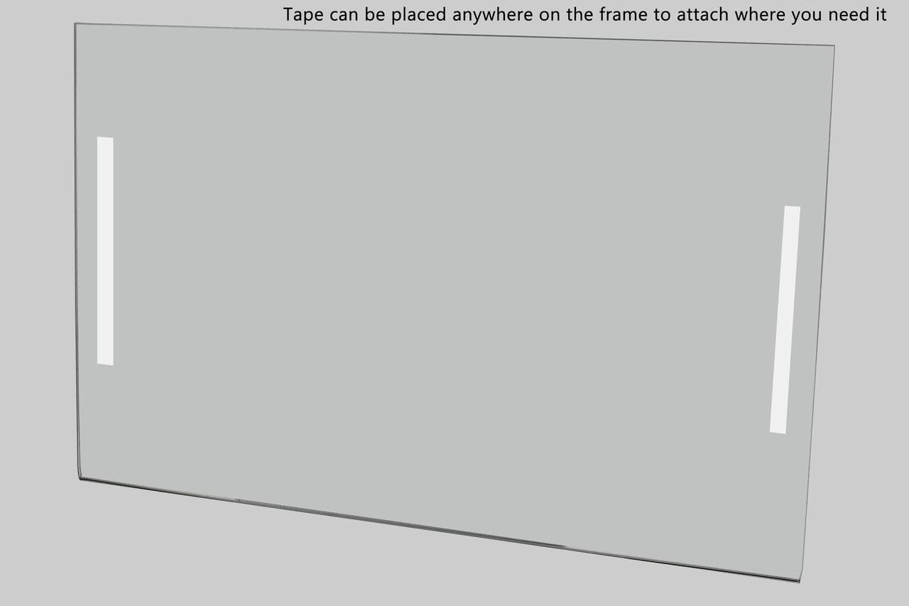 17"W x 11"H Wall Sign Holder with Double Sided Tape