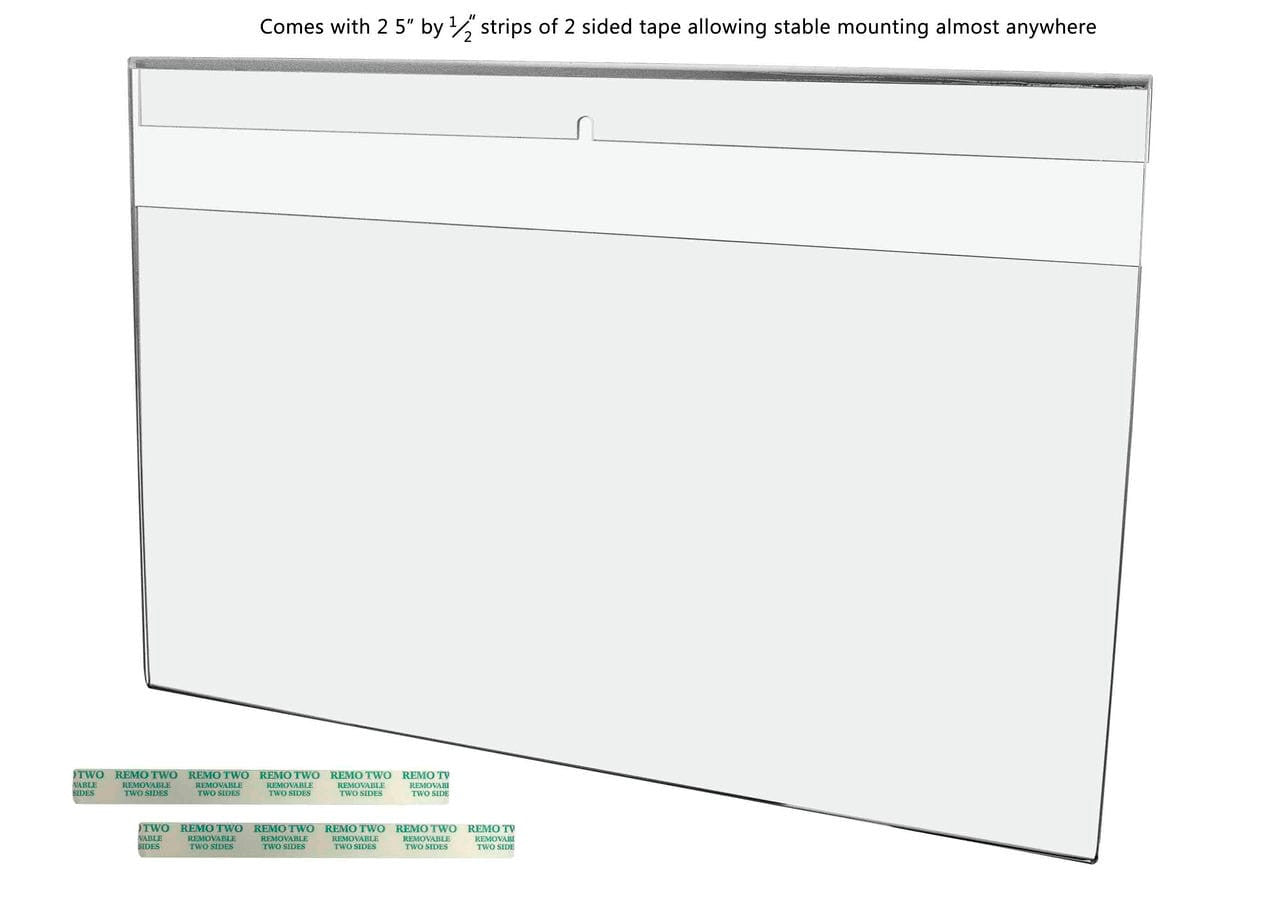 Horizontal Sign Holder 17"W x 11"H Notice Display Notched Back
