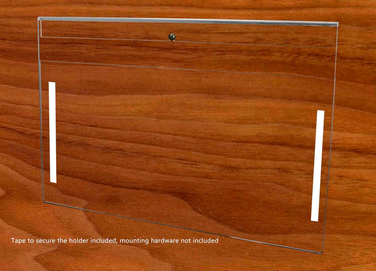 Horizontal Sign Holder 17"W x 11"H Notice Display Notched Back