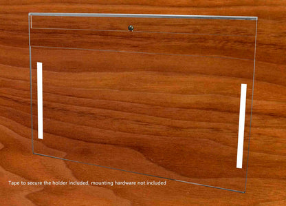 Horizontal Sign Holder 17"W x 11"H Notice Display Notched Back