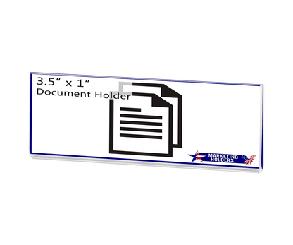 3.5"W x 1"H Wall Sign Holder with Double Sided Tape