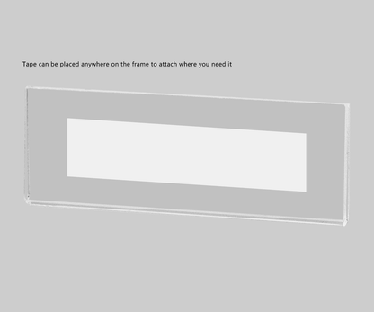 3.5"W x 1"H Wall Sign Holder with Double Sided Tape