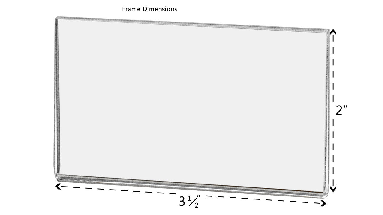 Magnetic Single Business Card Holder 3.5"W x 2"H Small Sign Holder