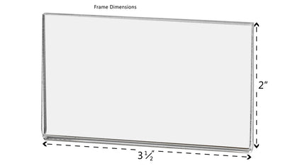 Magnetic Single Business Card Holder 3.5"W x 2"H Small Sign Holder