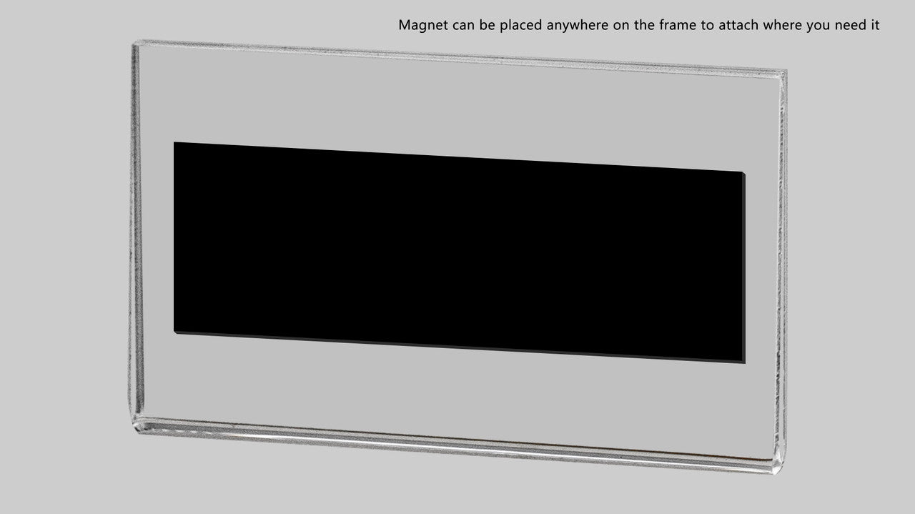 Magnetic Single Business Card Holder 3.5"W x 2"H Small Sign Holder