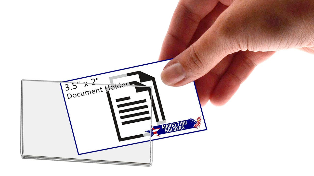 Single Business Card Holder 3.5"W x 2"H Small Sign Holder