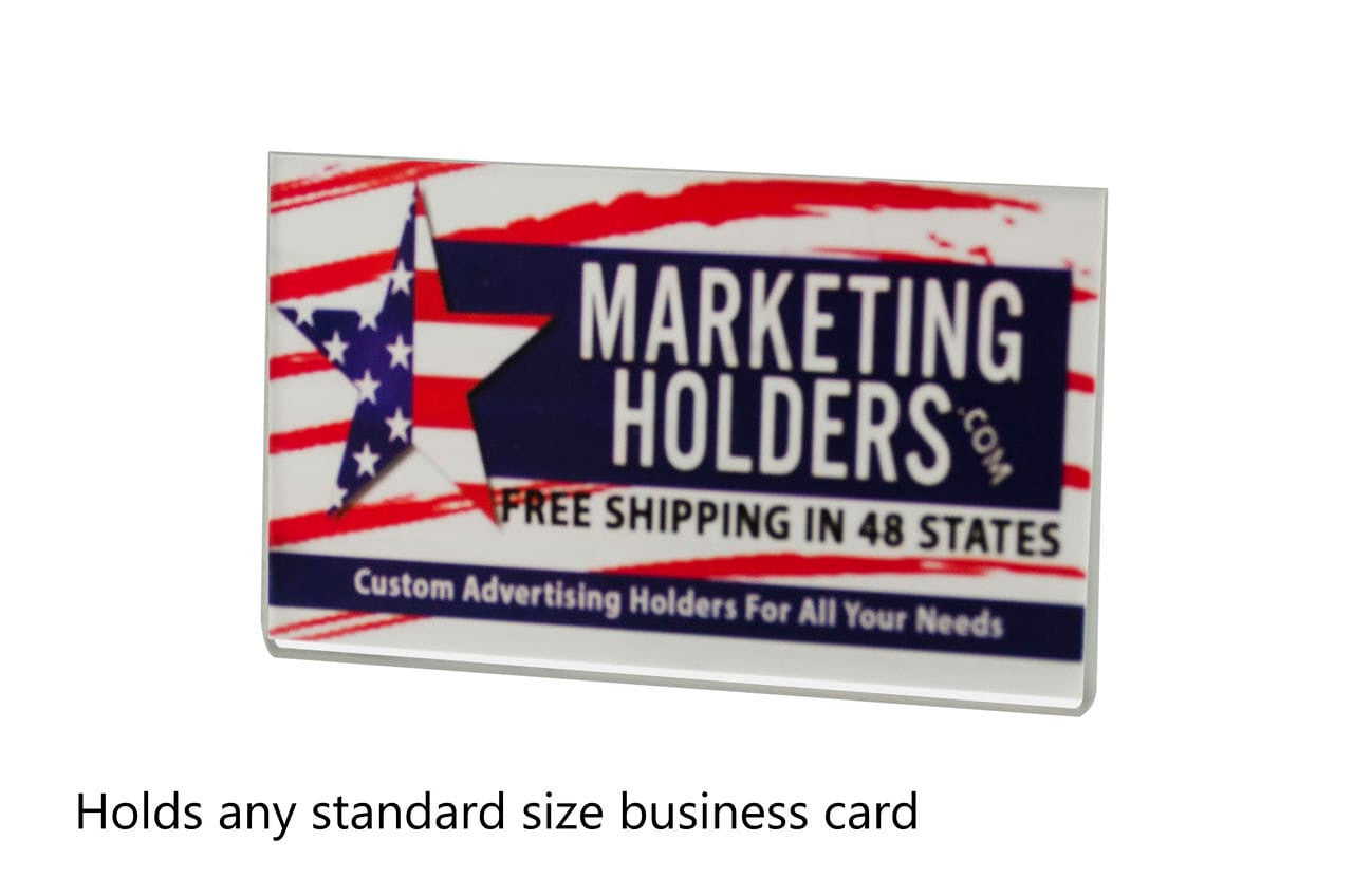 Single Business Card Holder 3.5"W x 2"H Small Sign Holder
