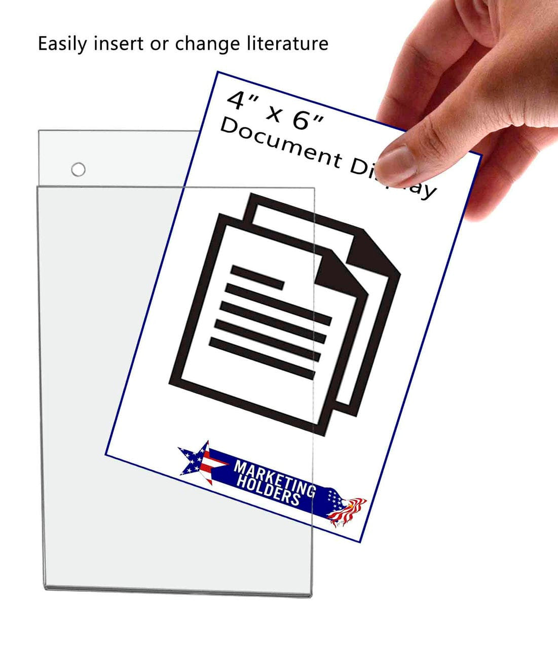 4"W x 6"H Wall Sign Holder with Hanging Hardware